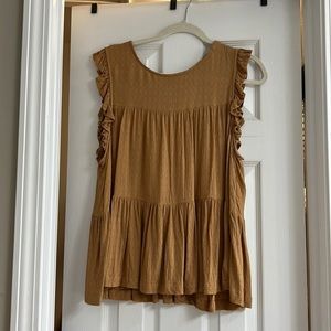Golden American Eagle Ruffle Tank!